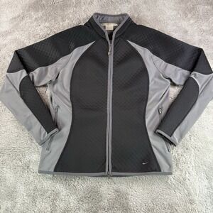 Nike Golf Sphere Thermal Jacket Full Zip Gray Black Women's L Large(12-14)